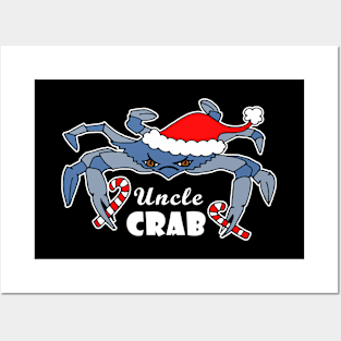 Christmas Matching Maryland Blue Crab Gifts Christmas Uncle Blue Crab Matching Family Holiday Picture Posters and Art